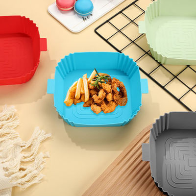 Nachhaltige Luftbrenner Silikon Topf Liner Tray Pan für Backmatte und Korb Quadrat