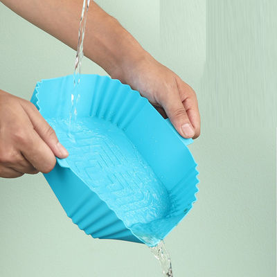 Nachhaltige Luftbrenner Silikon Topf Liner Tray Pan für Backmatte und Korb Quadrat